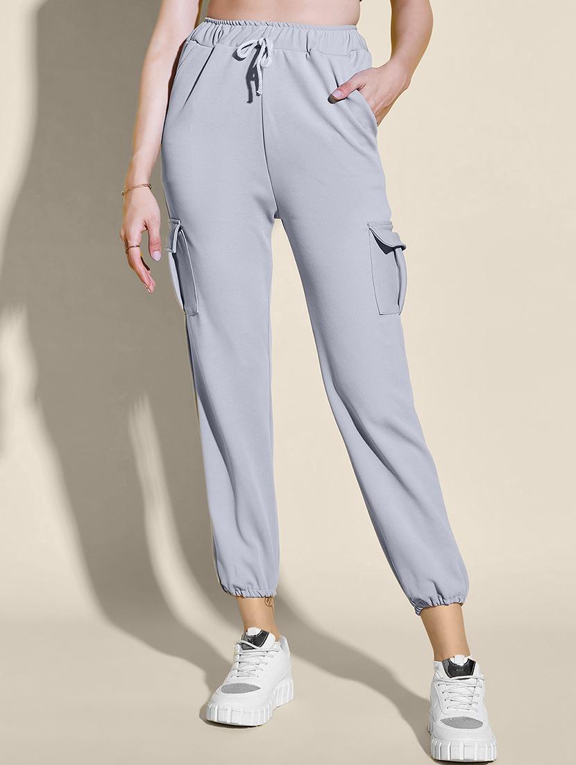 women pack of 2 solid mid rise cargo - 21946785 - Standard Image - 4