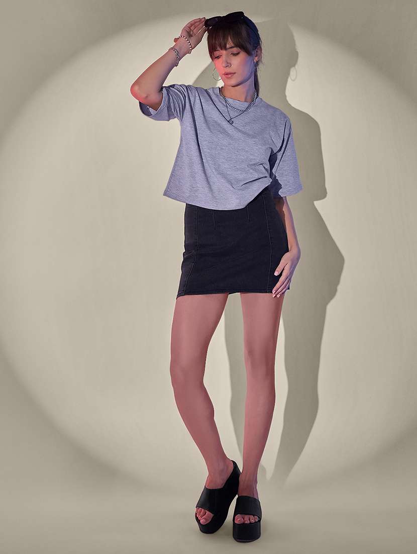 women pack of 2 solid short sleeve crop t-shirt - 21946829 - Standard Image - 6