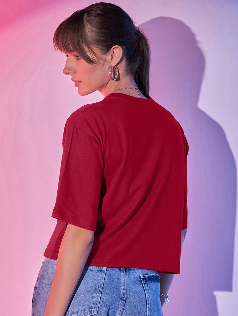 women pack of 2 solid short sleeve crop t-shirt - 21946836 - Standard Image - 1
