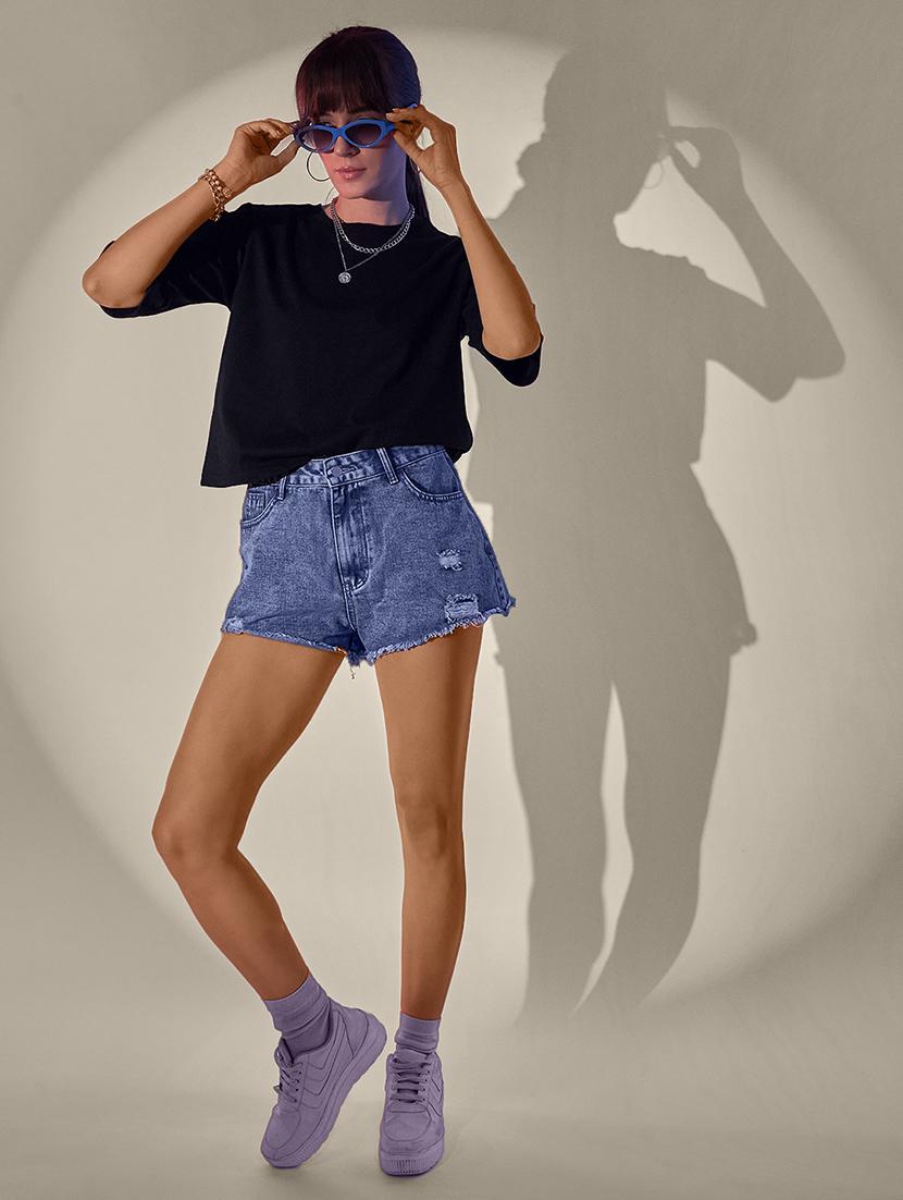 women pack of 2 solid short sleeve crop t-shirt - 21946837 - Standard Image - 6