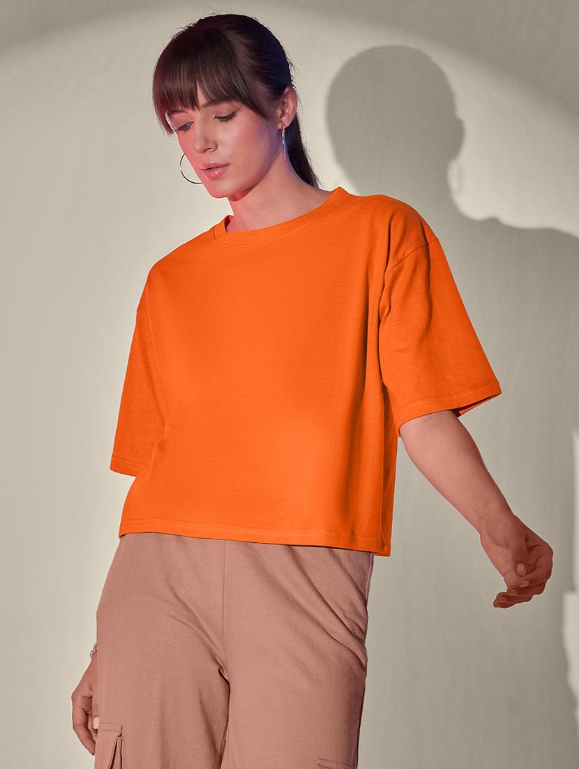 women pack of 2 solid short sleeve crop t-shirt - 21946838 - Standard Image - 1
