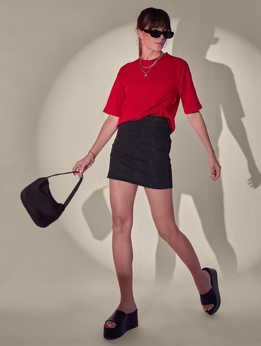 women pack of 2 solid short sleeve crop t-shirt - 21946838 - Standard Image - 6