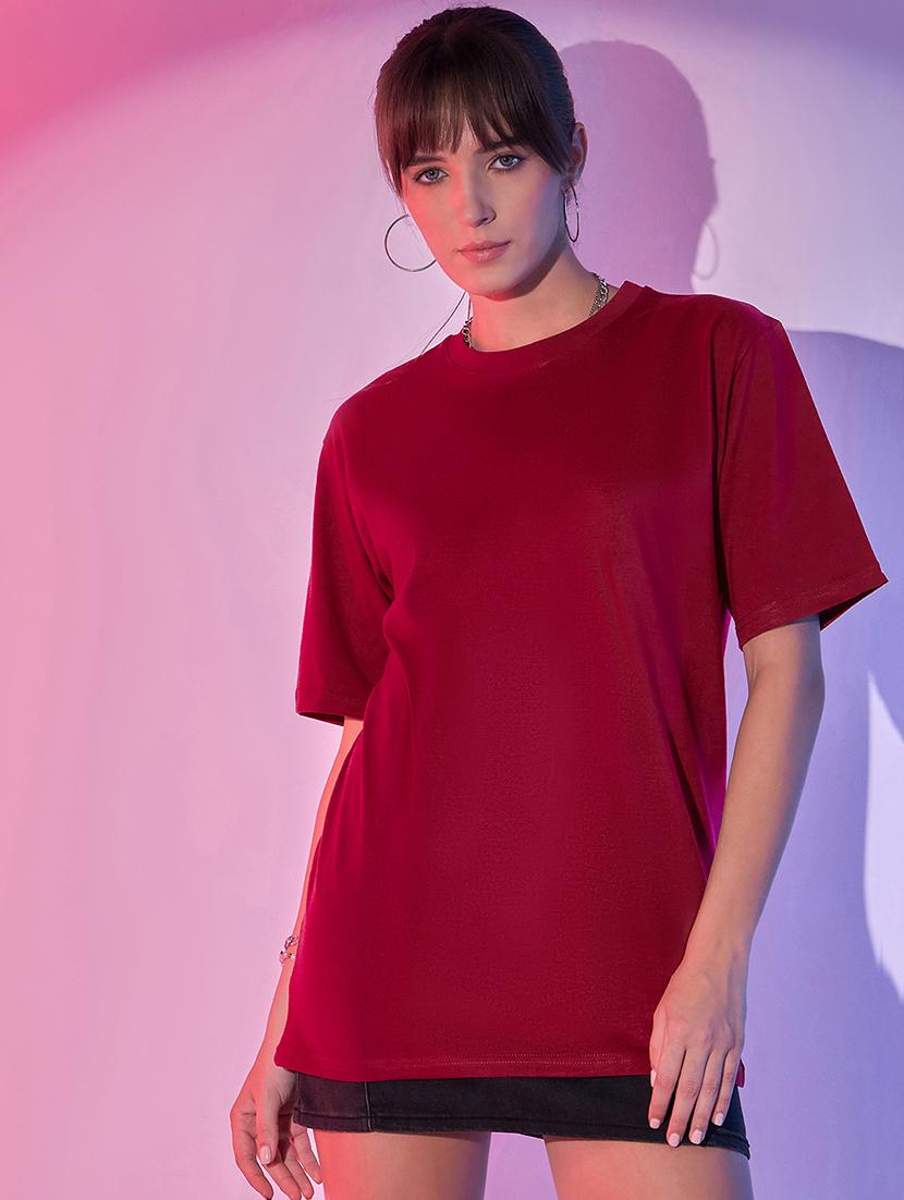 women packof 2 solid short sleeve oversized t-shirt - 21946842 - Standard Image - 4