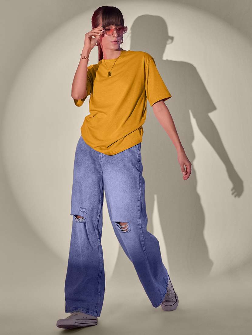 women pack of 2 solid short sleeve oversized t-shirt - 21946844 - Standard Image - 6