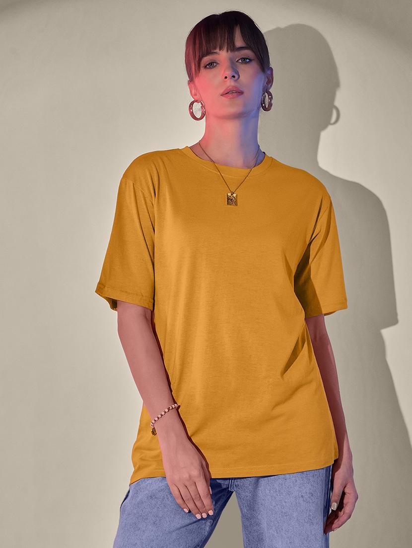 women pack of 2 solid short sleeve oversized t-shirt - 21946855 - Standard Image - 1