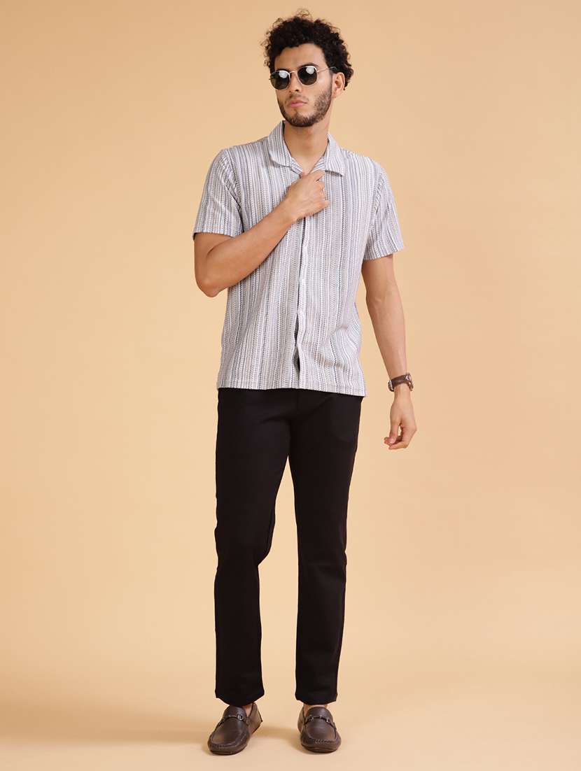 men solid mid rise casual chinos - 21947154 - Standard Image - 4