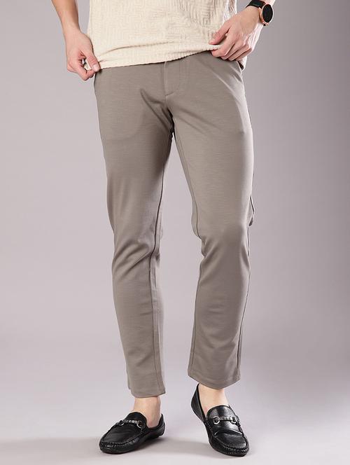 men solid mid rise regular fit chinos - 21947157 - Standard Image - 0