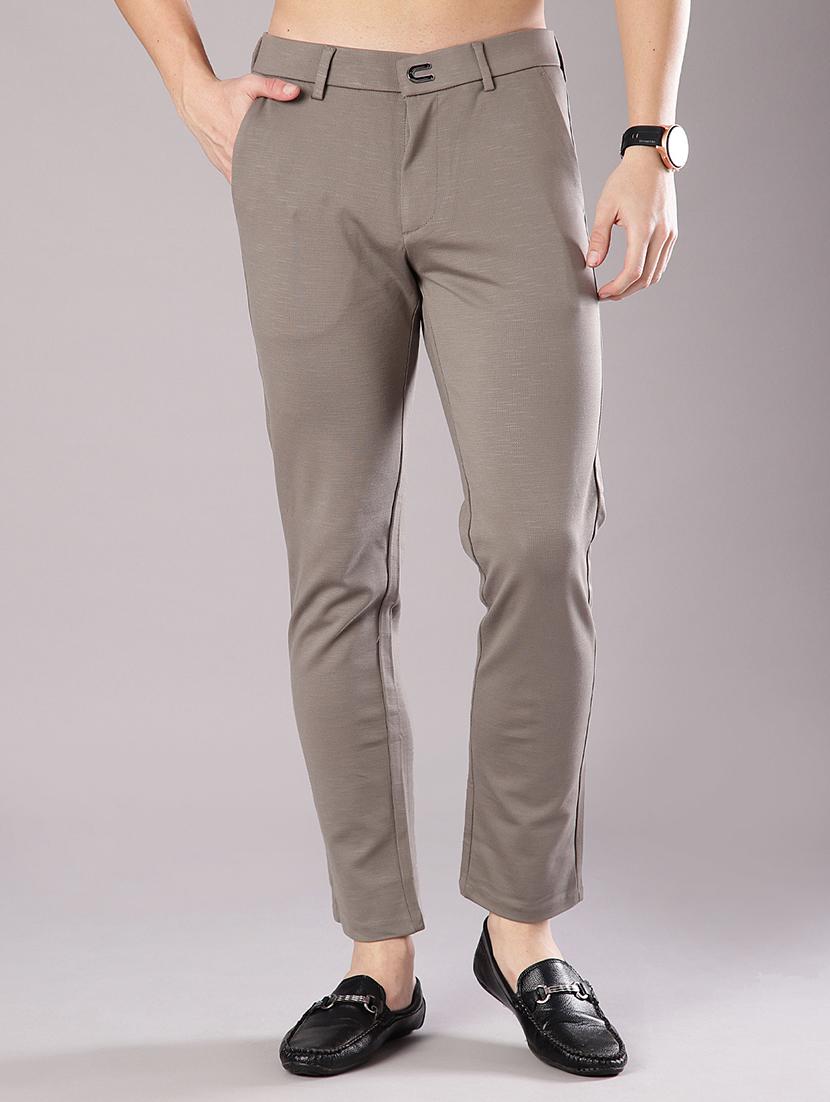 men solid mid rise regular fit chinos - 21947157 - Standard Image - 1