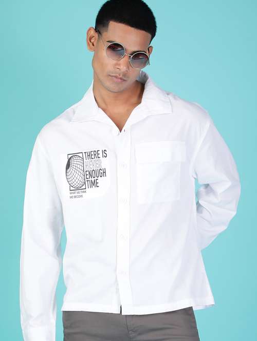 men solid collared long sleeve casual shirt - 21947183 -  Standard Image - 0