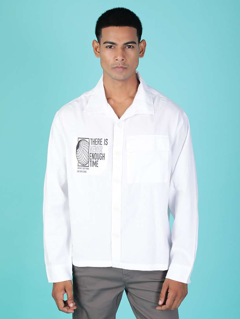 men solid collared long sleeve casual shirt - 21947183 -  Standard Image - 1