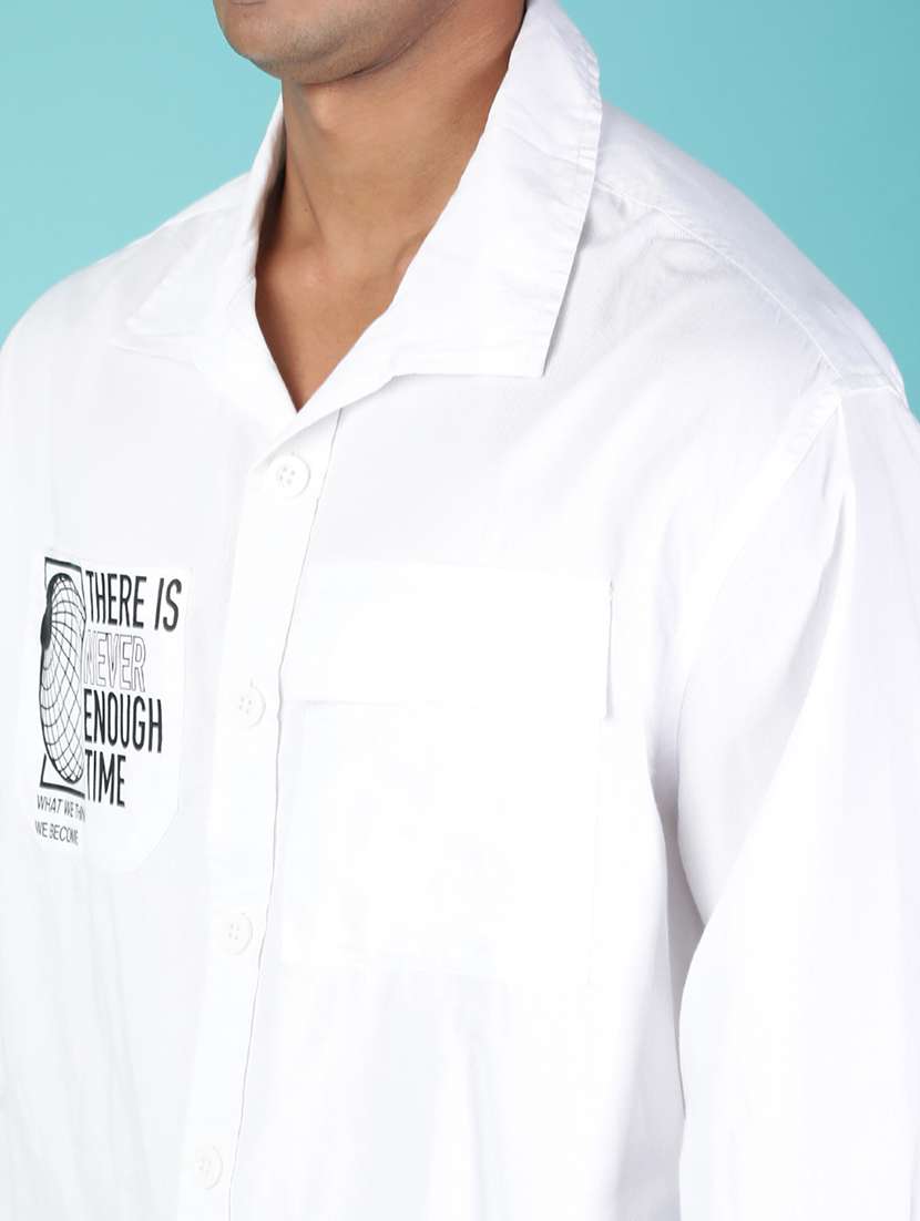 men solid collared long sleeve casual shirt - 21947183 -  Standard Image - 4