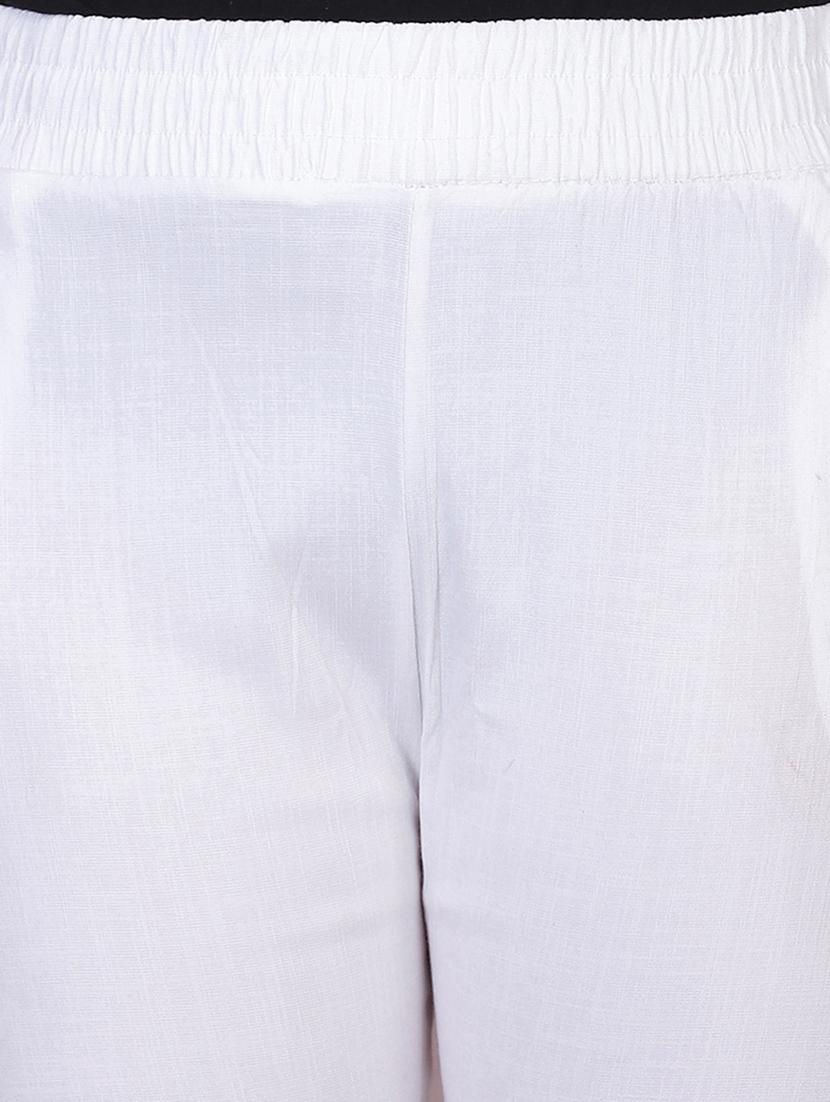 women embroidered hem mid rise tapered pant - 21947500 - Standard Image - 4