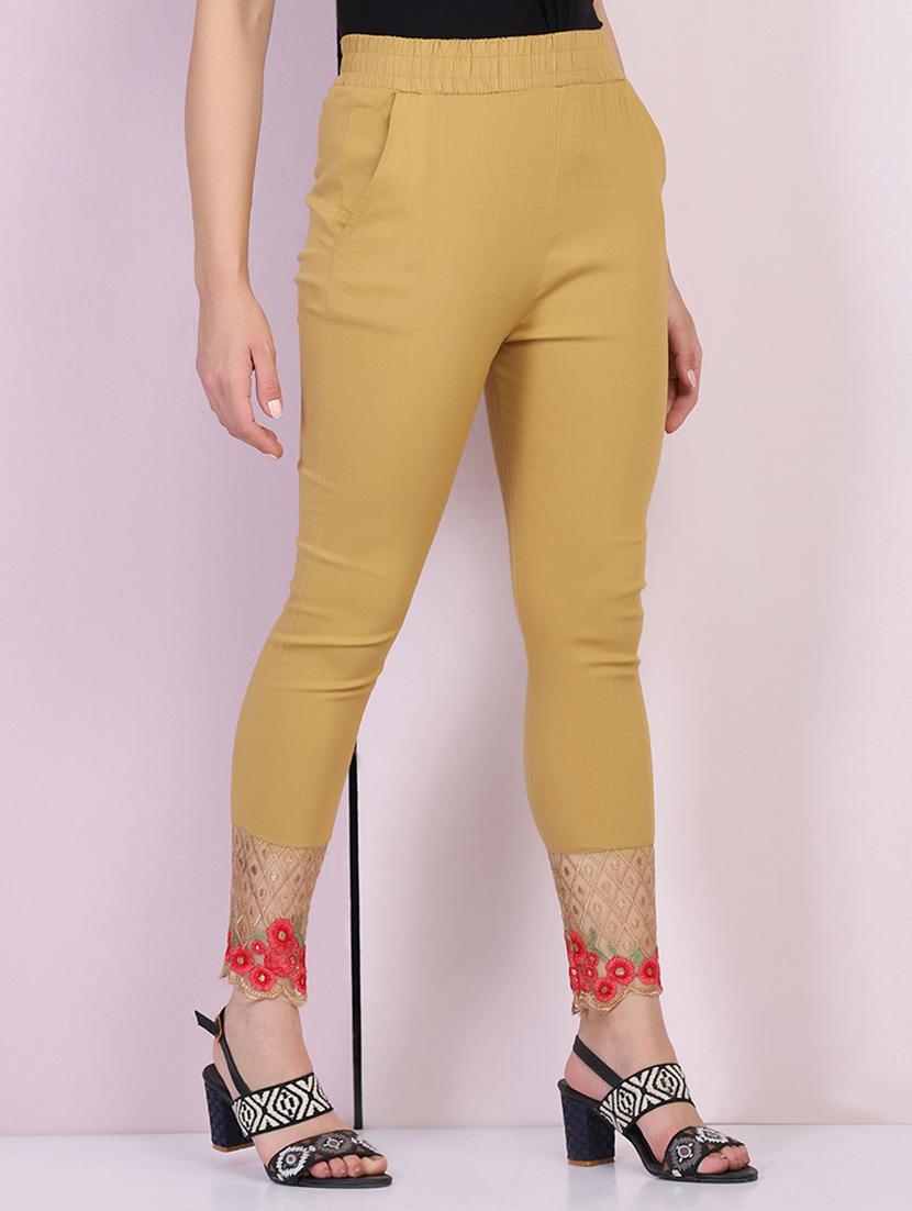 women solid mid rise ankle length tapered pant - 21947501 -  Standard Image - 1
