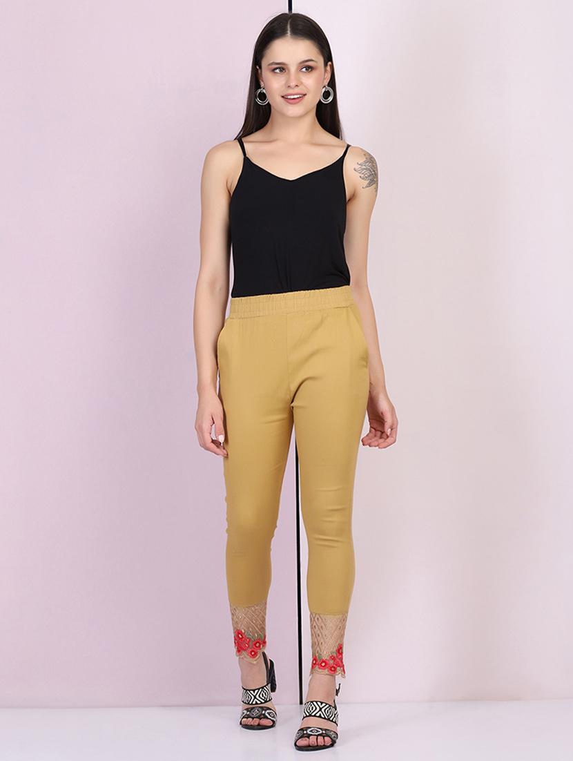 women solid mid rise ankle length tapered pant - 21947501 - Standard Image - 6