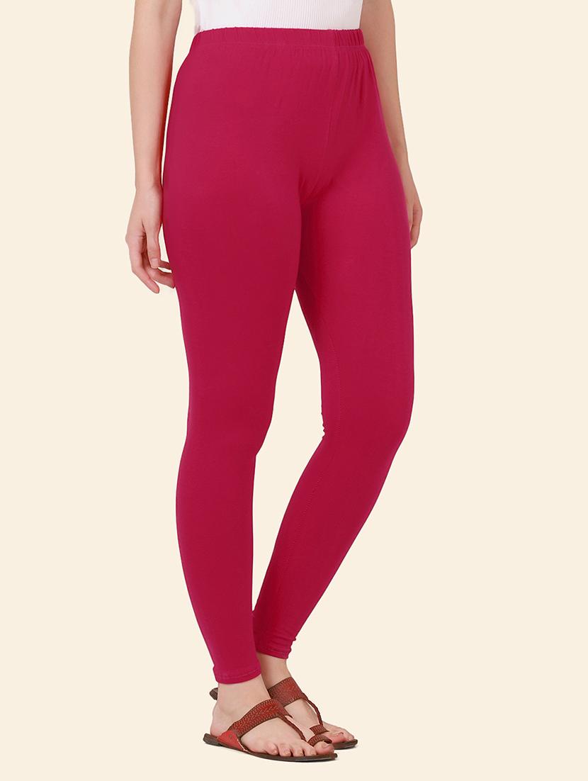 women solid mid rise ankle length legging - 21947505 - Standard Image - 1