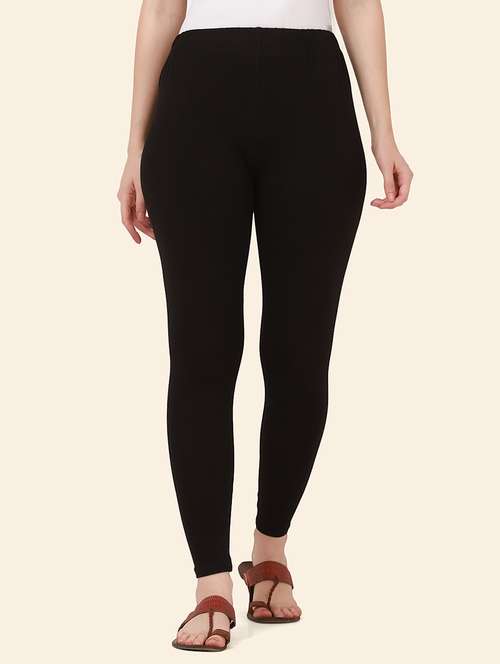 women solid mid rise ankle length legging - 21947506 -  Standard Image - 0