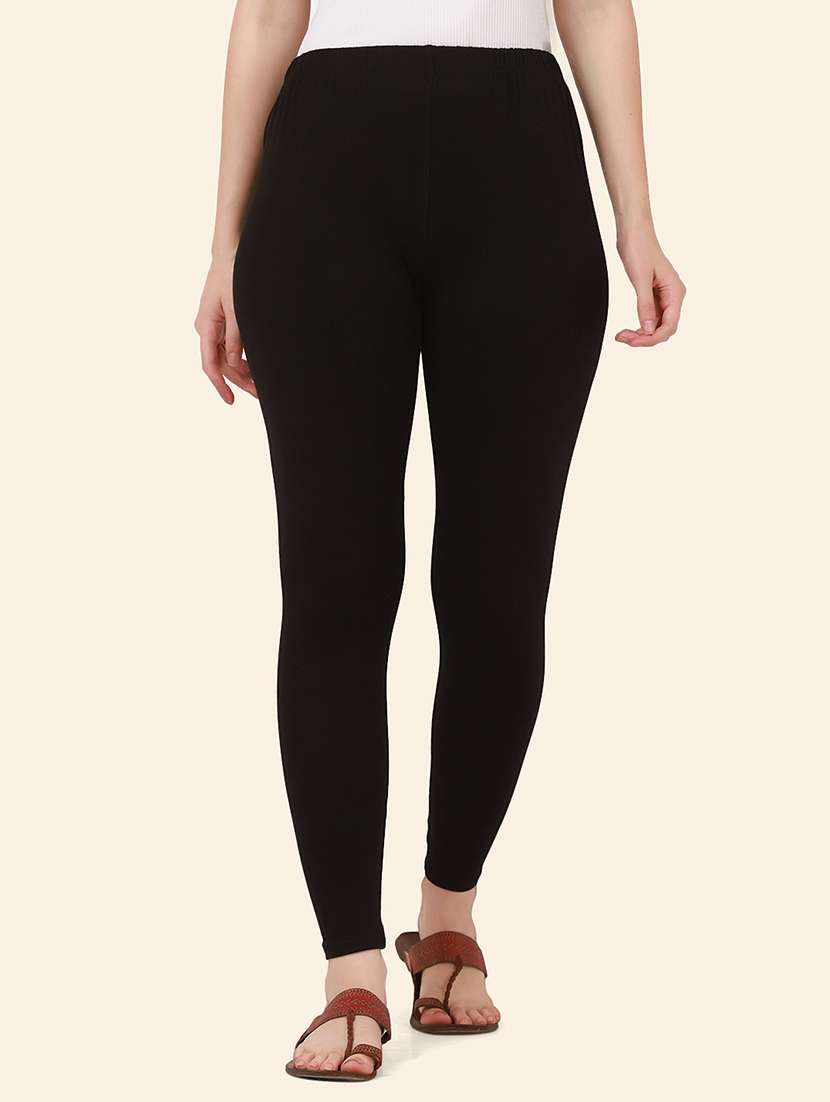 women solid mid rise ankle length legging - 21947506 -  Zoom Image - 0