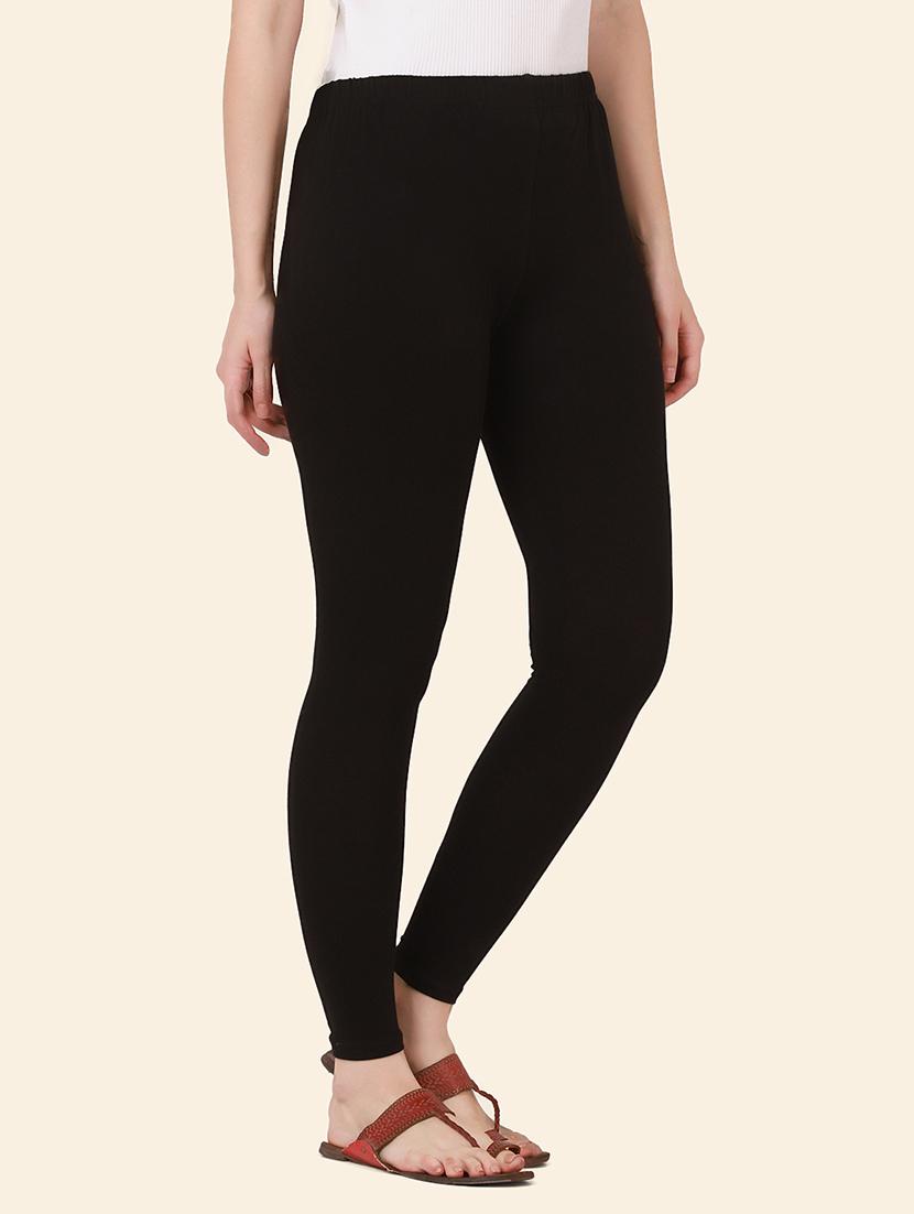 women solid mid rise ankle length legging - 21947506 - Standard Image - 1