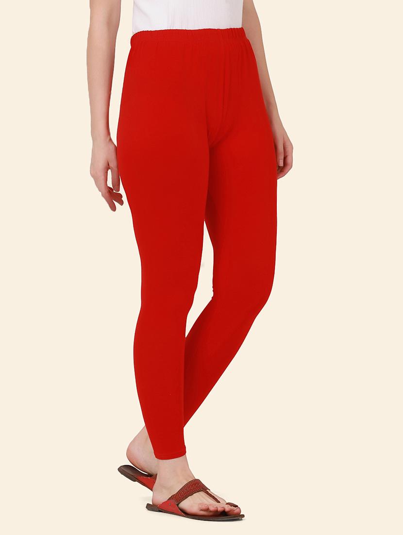 women solid mid rise ankle length legging - 21947507 -  Standard Image - 1