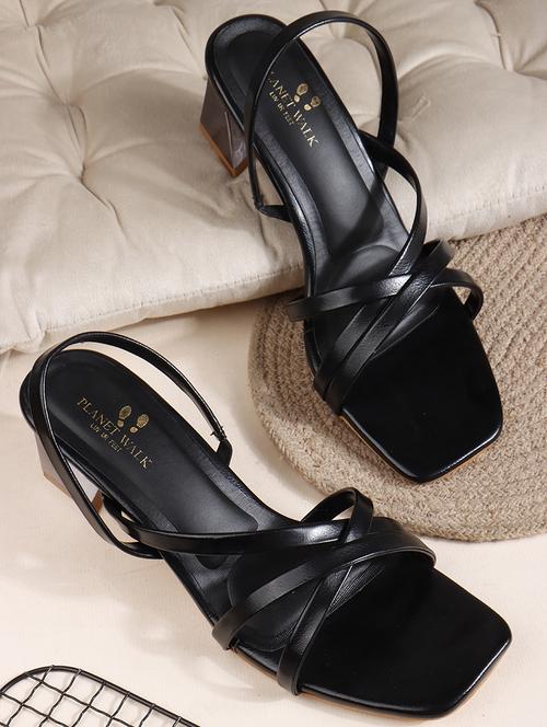 women black back strap sandal - 21947625 -  Standard Image - 0