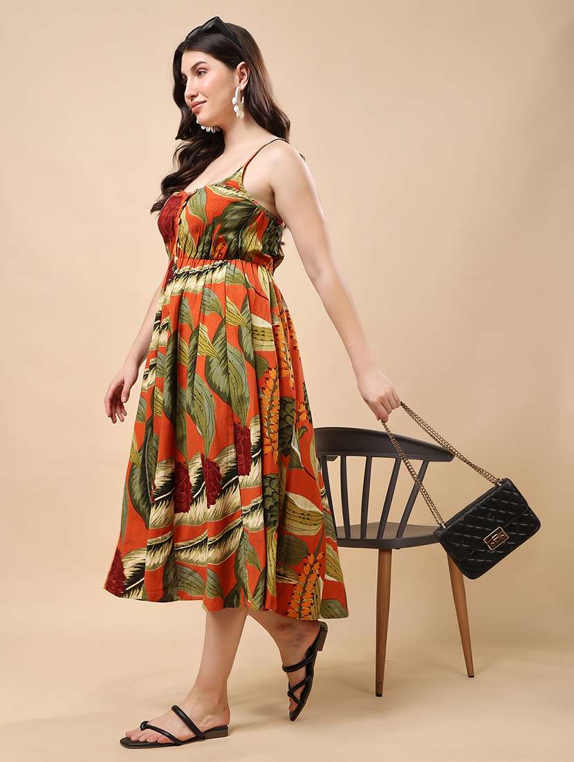 women printed shoulder strap fit 