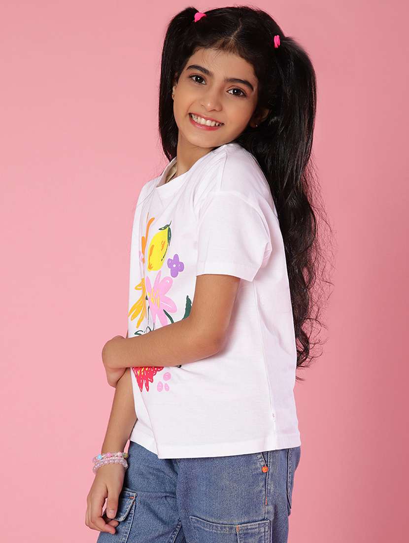 girls printed short sleeve regular fit tee - 21947696 -  Standard Image - 1