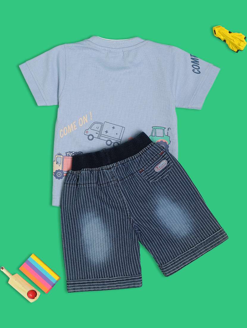 kids printed shorts co-ord set - 21947761 -  Standard Image - 1