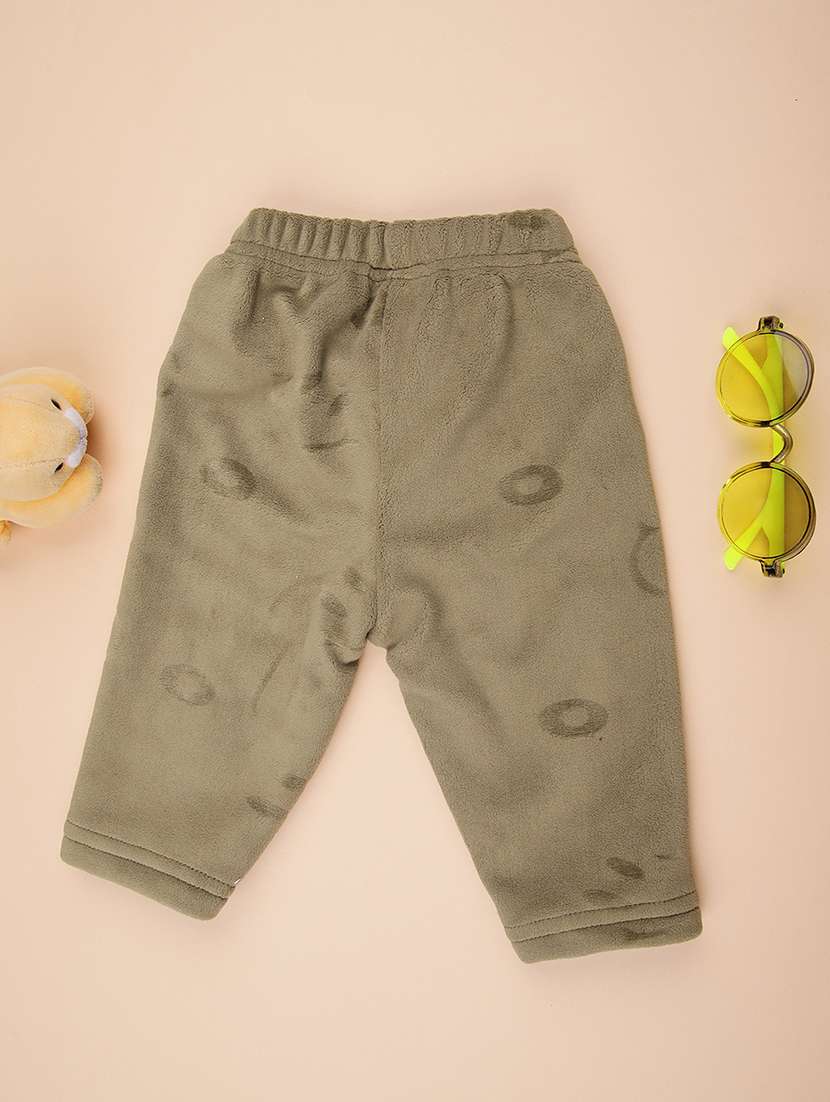 olive polyester knitted sherpa trouser - 21947797 - Standard Image - 1