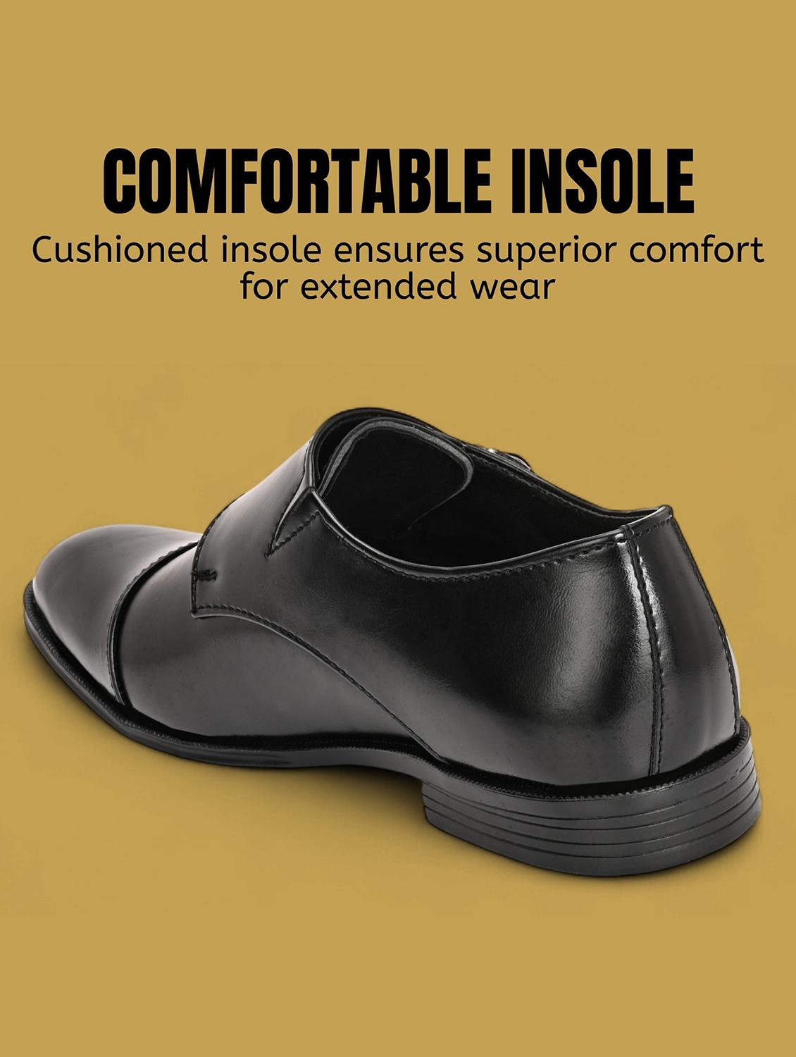 black faux leather monk straps - 21947847 - Standard Image - 4