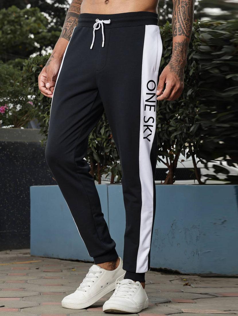 men black color block mid rise jogger - 21947877 -  Standard Image - 1