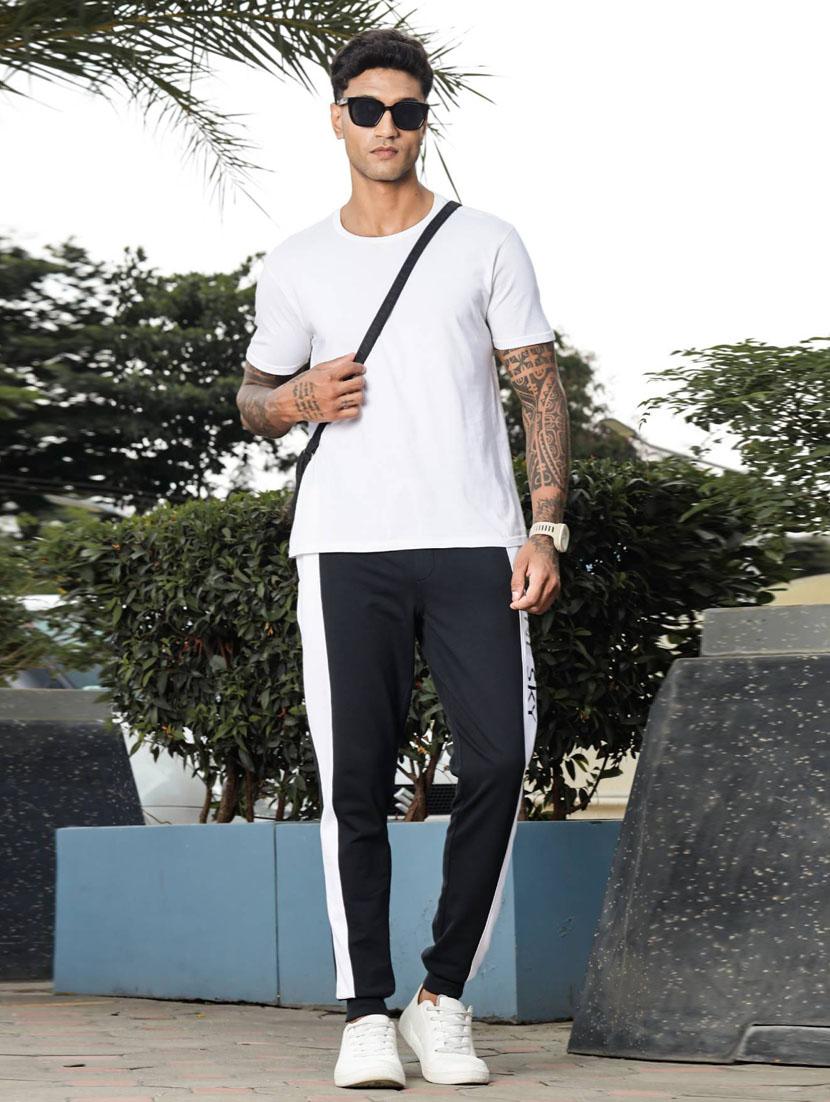 men black color block mid rise jogger - 21947877 - Standard Image - 4