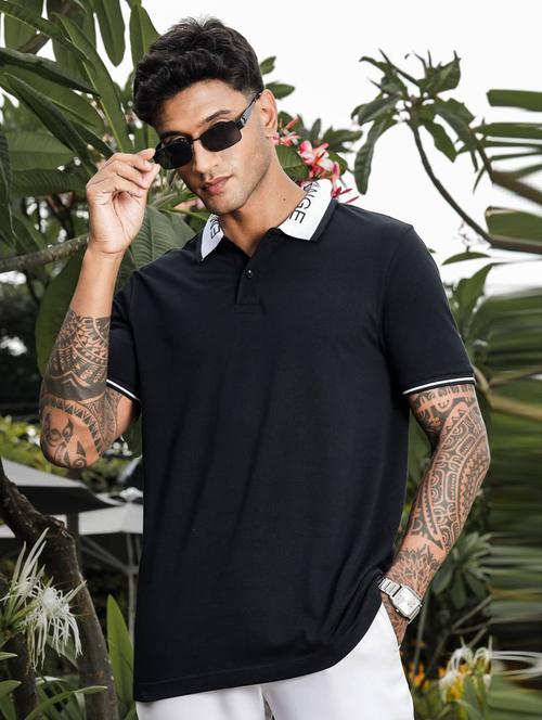 men solid short sleeve regular fit polo t-shirt - 21947885 - Standard Image - 0