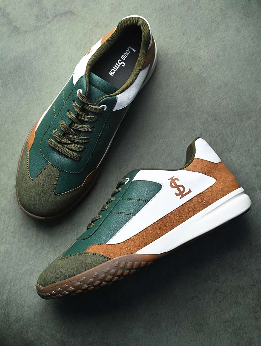 men color block lace up sneaker