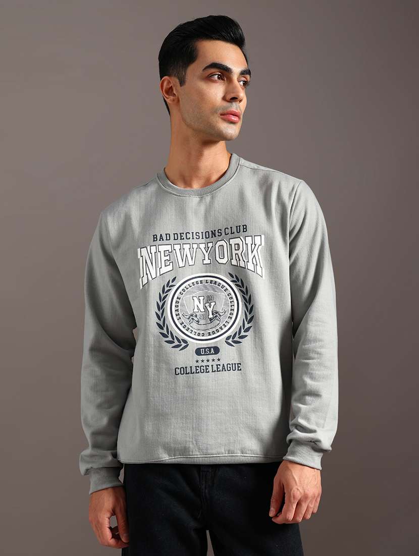 men printed long sleeve sweatshirt - 21947995 -  Standard Image - 1