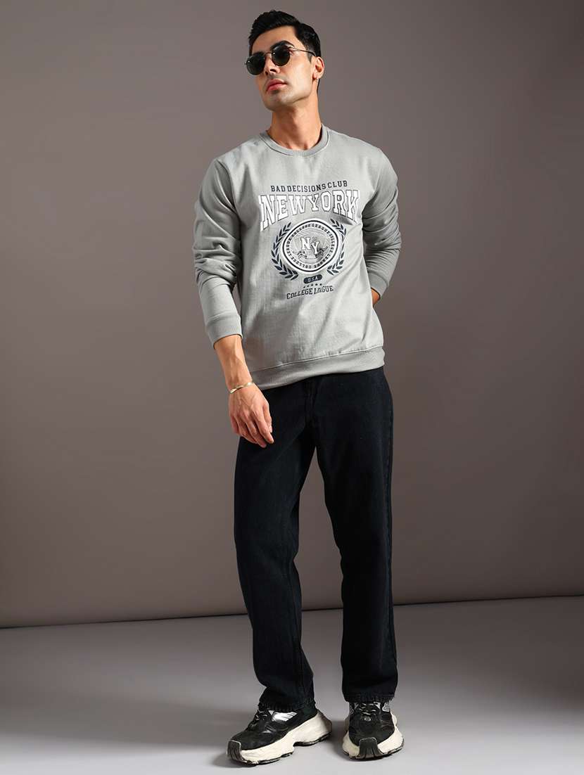 men printed long sleeve sweatshirt - 21947995 -  Standard Image - 4