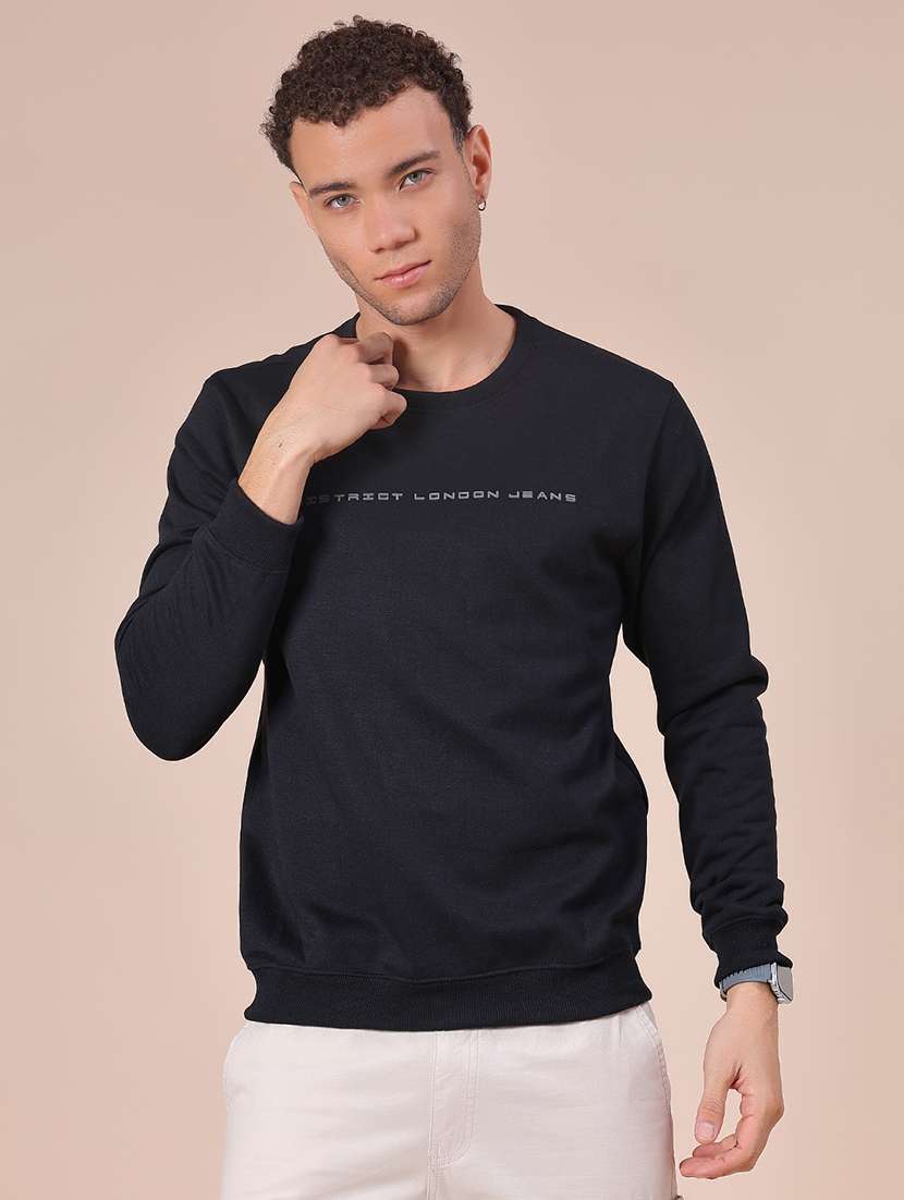 men chest print long sleeve sweatshirt - 21948003 -  Standard Image - 1