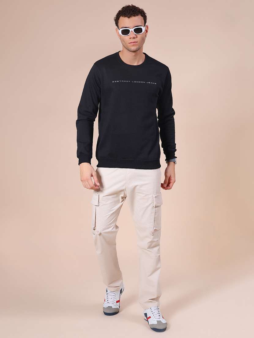 men chest print long sleeve sweatshirt - 21948003 -  Standard Image - 4