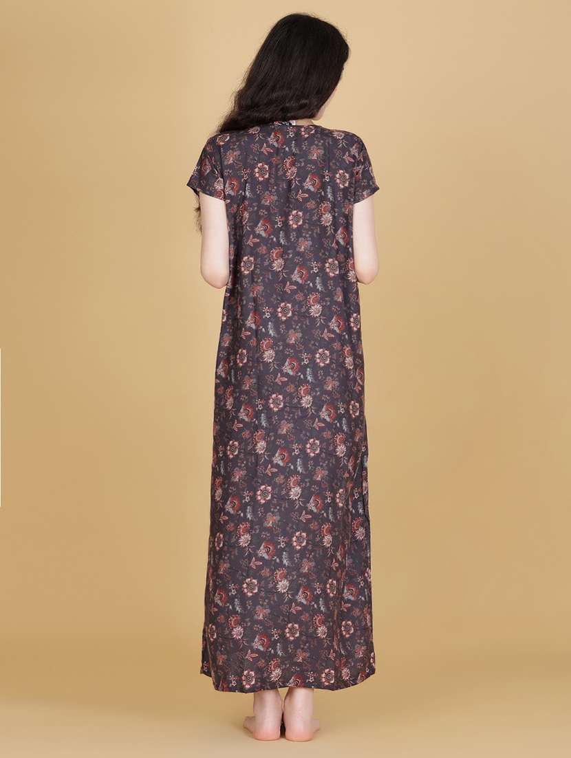 women printed short sleeve nighty - 21948023 -  Standard Image - 4
