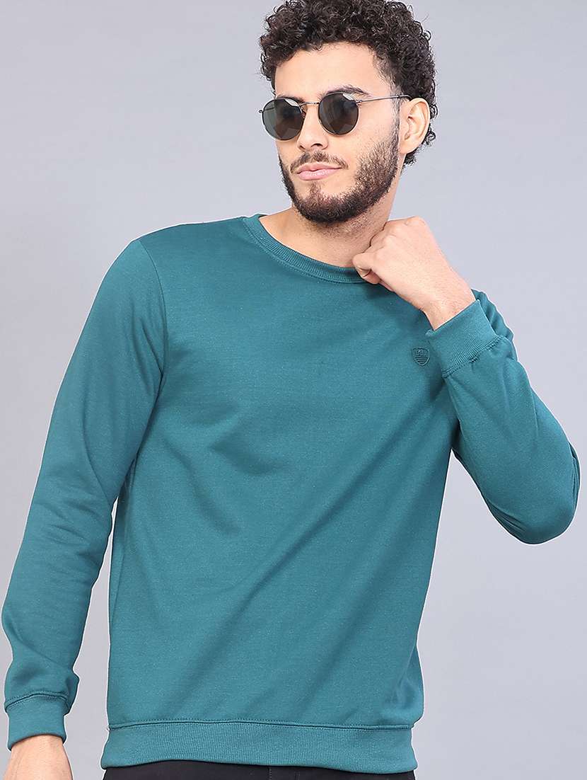 men solid long sleeve sweatshirt