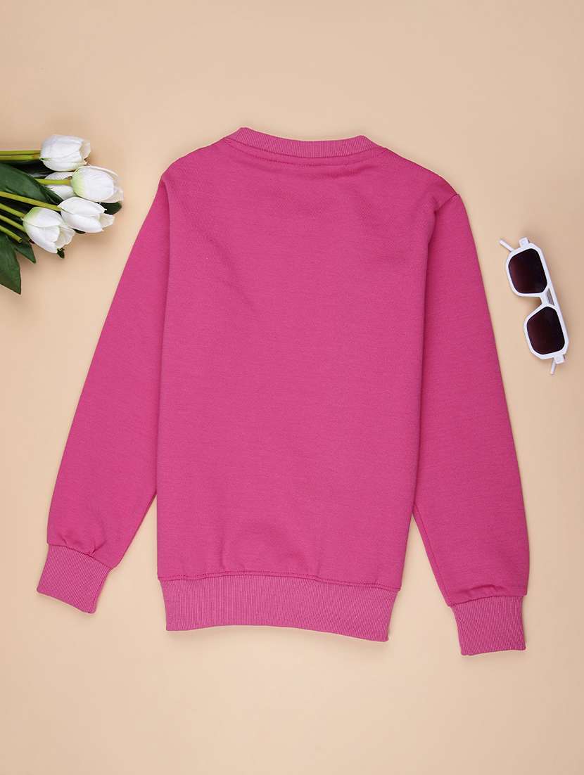 girls solid long sleeve sweatshirt - 21948075 -  Standard Image - 1