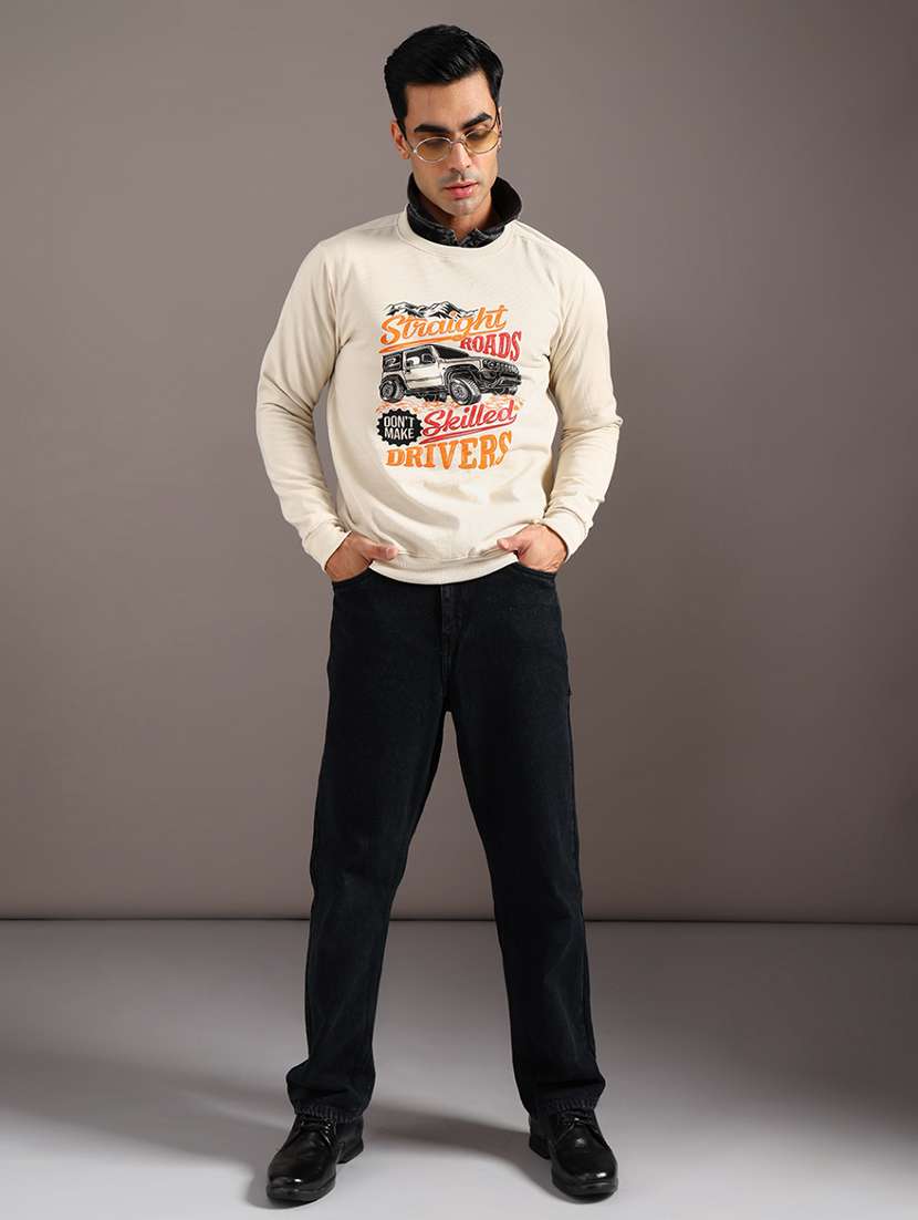 men printed long sleeve sweatshirt - 21948078 -  Standard Image - 4