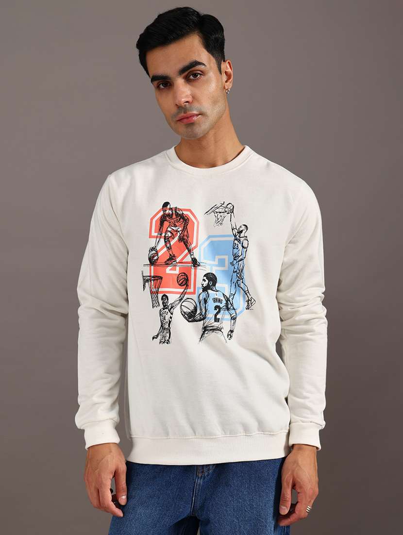 men printed long sleeve sweatshirt - 21948079 -  Standard Image - 1