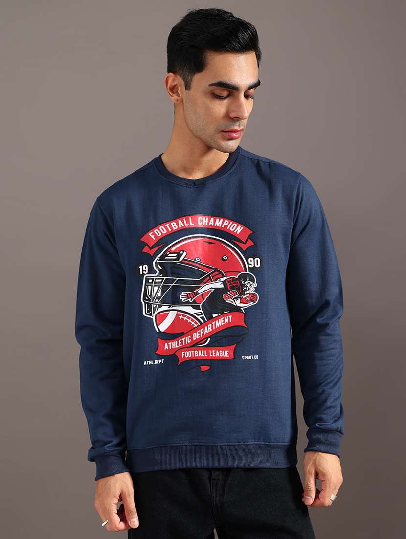 men printed long sleeve sweatshirt - 21948080 -  Standard Image - 1
