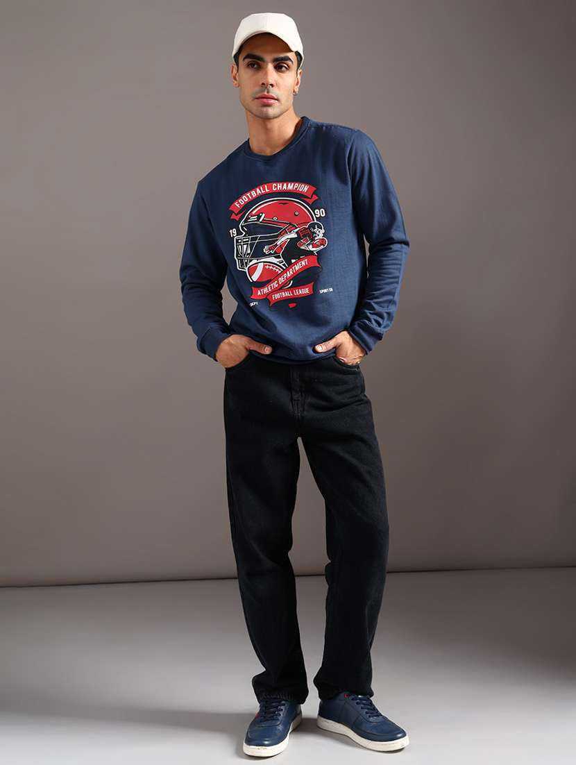 men printed long sleeve sweatshirt - 21948080 -  Standard Image - 4