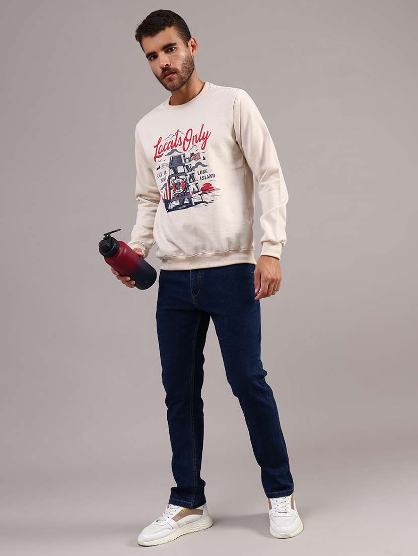 Men Printed Long Sleeve Regular Fit Sweatshirt - 21948123 -  Standard Image - 4