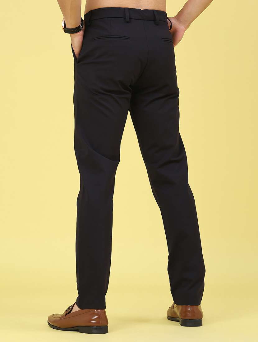 men solid mid rise chinos casual trouser - 21948135 -  Standard Image - 4