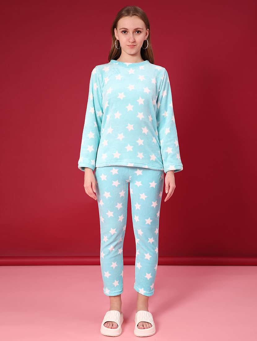 women printed nightwear pyjama set - 21948153 -  Standard Image - 1