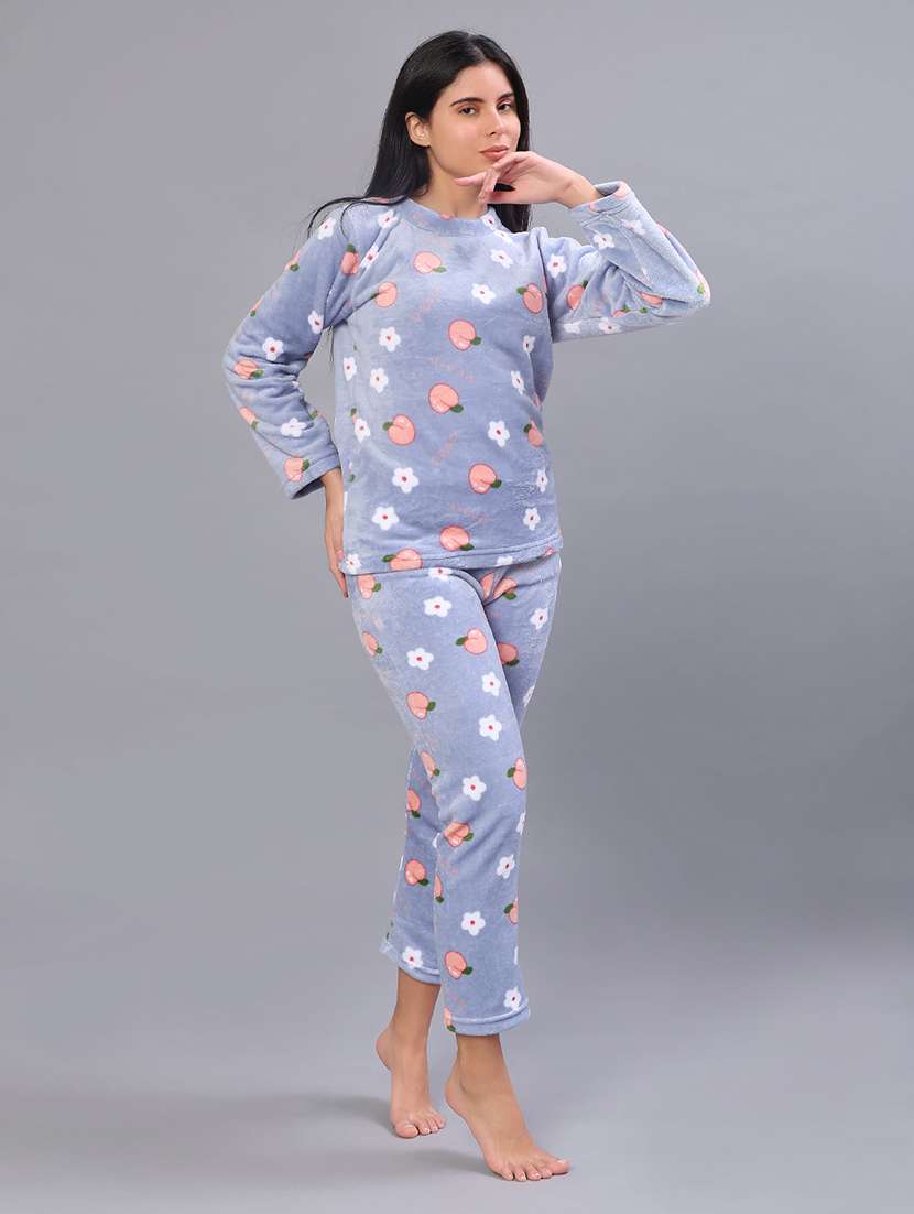 women printed nightwear pyjama set - 21948154 -  Standard Image - 1