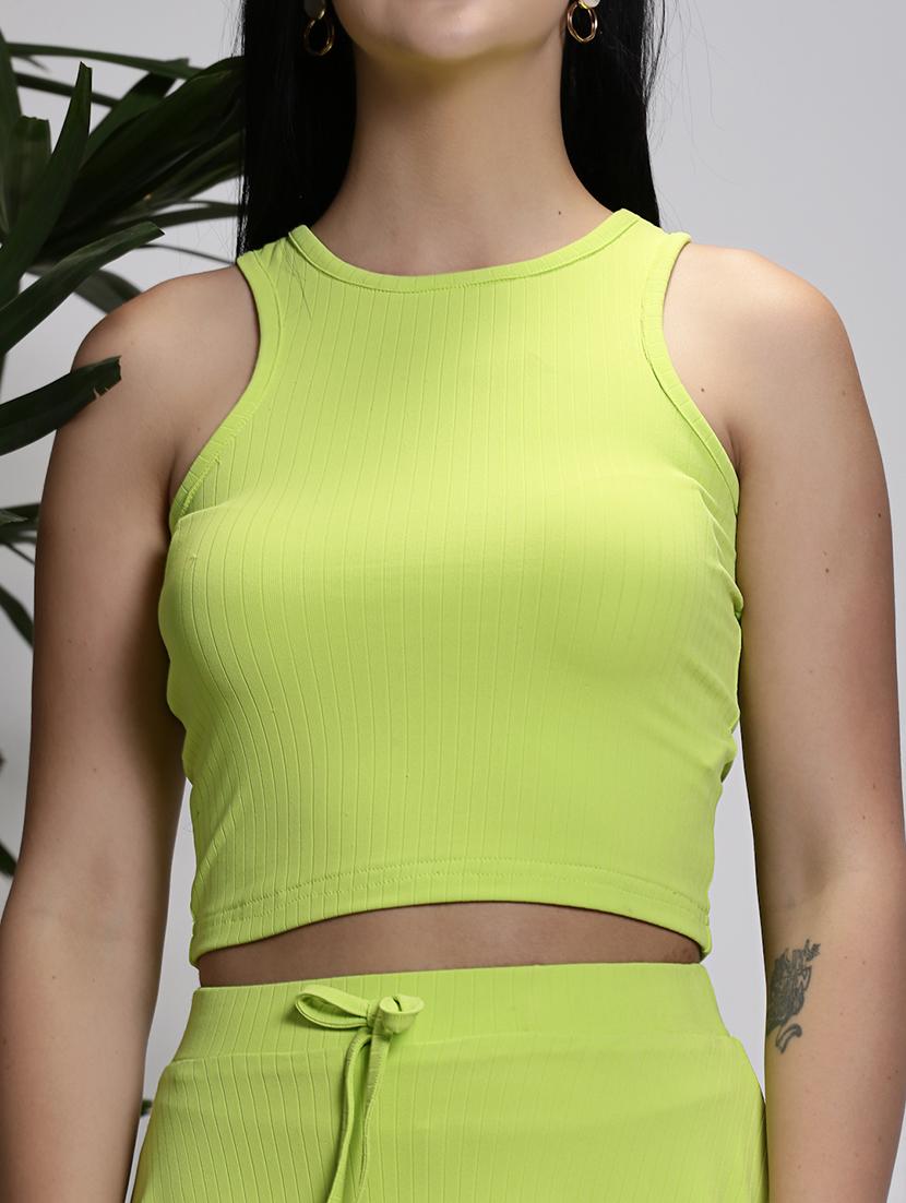 women lime solid mid rise flared skirt - 21948284 - Standard Image - 4