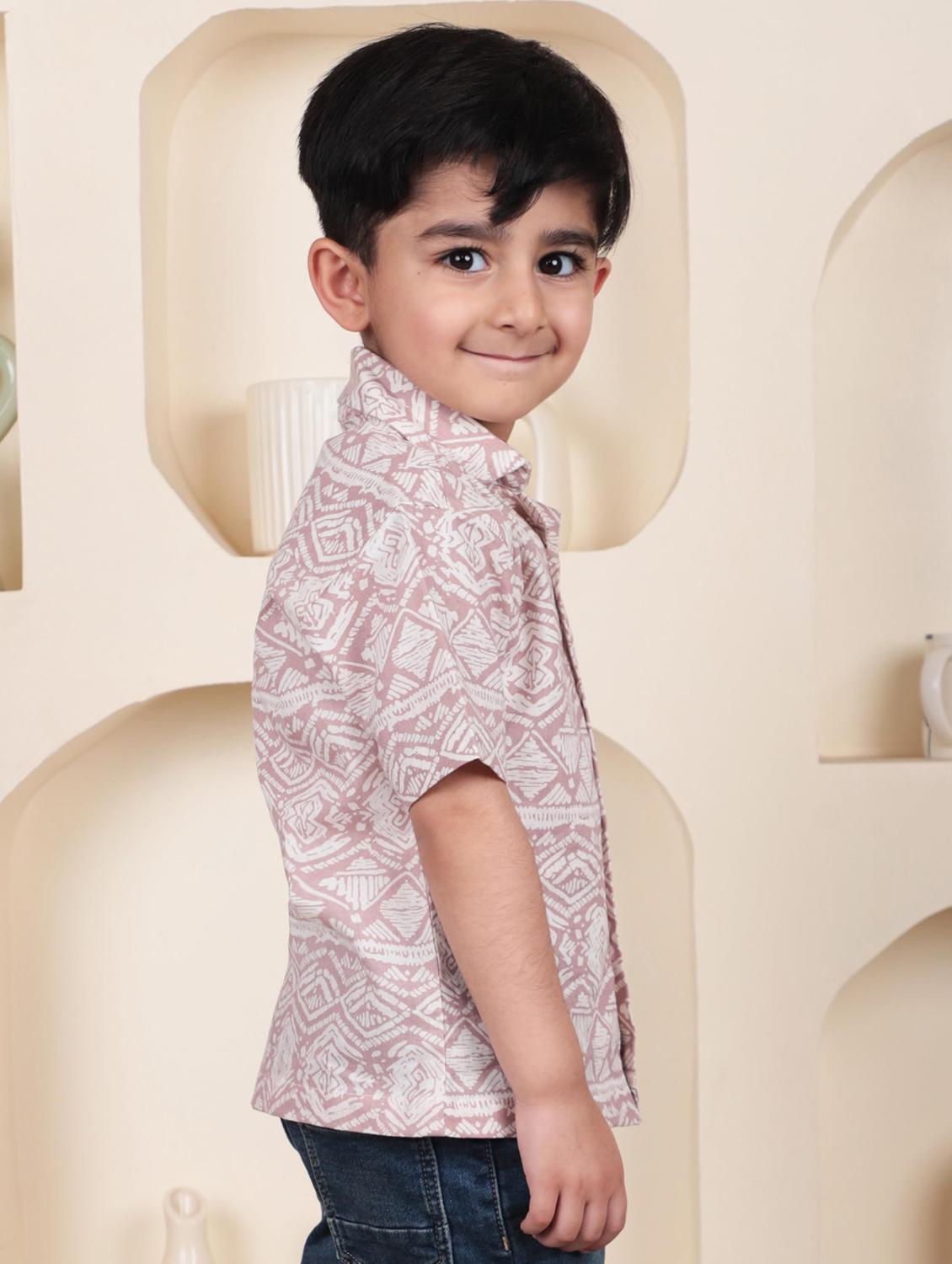 kids printed short sleeve casual shirt - 21948363 -  Standard Image - 1